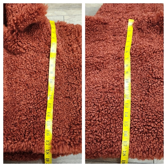 Ronny Kobo Helena Faux Fur Coat in Rust Women's Soft Crop Teddy Jacket Women's S - Picture 14 of 17